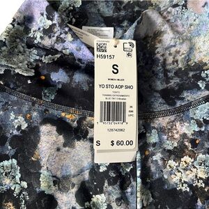 adidas Women's Athletic Shorts - Blue and Black Floral